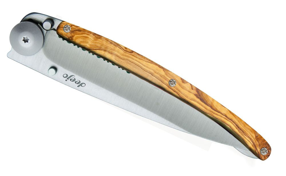 Deejo Serration coltello di chiusura in legno di corallo
