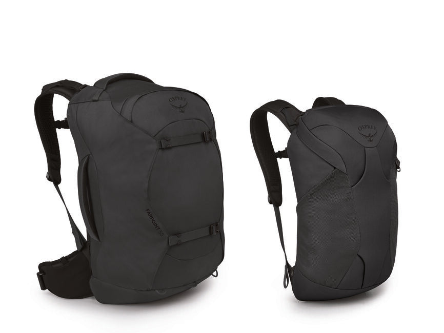 Osprey Farpoint 55 zaino da viaggio, grigio visione tunnel
