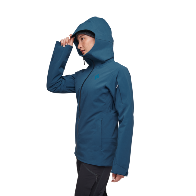 Black Diamond Recon Insulated Shell giacca impermeabile da donna, azzurrite