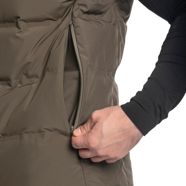 Pentagon Omega gilet in piuma, cinder grey