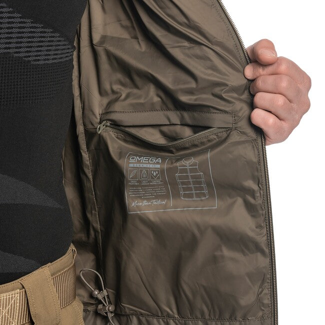 Pentagon Omega gilet in piuma, cinder grey