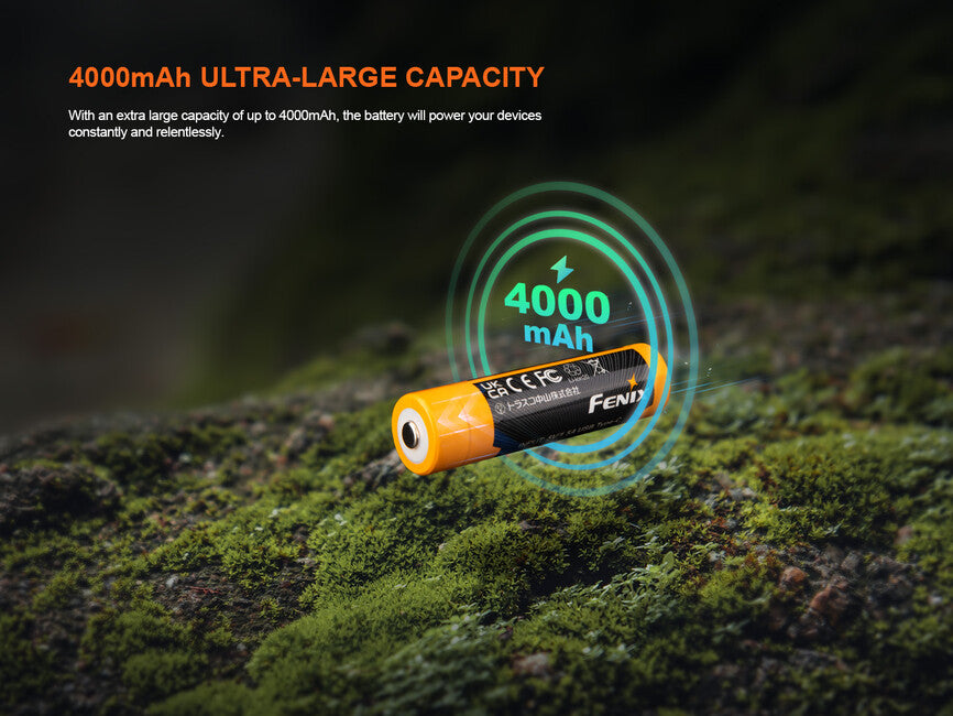Fenix 18650 batteria ricaricabile usb-c 4000 mAh (Li-Ion)