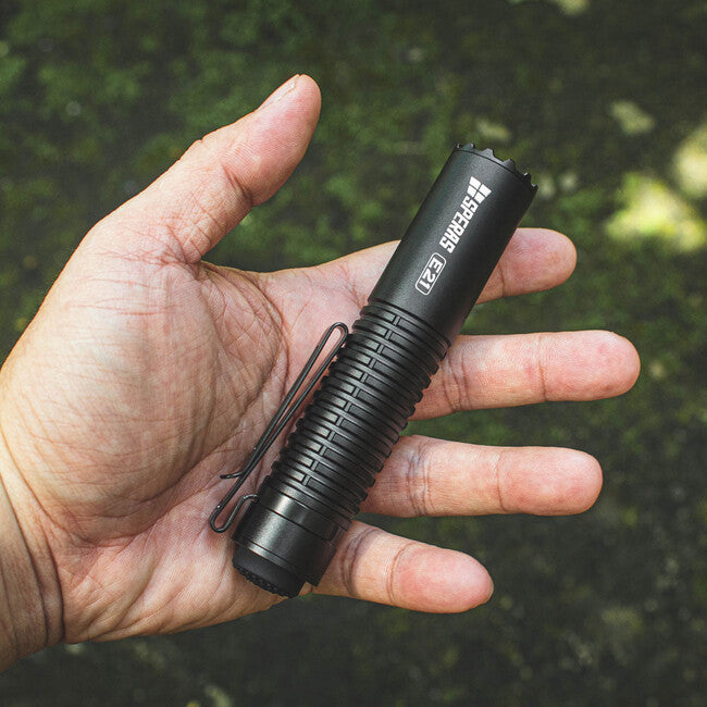 Speras Tactical Rechargeable Flashlight E21 EDC 2000LM, Black