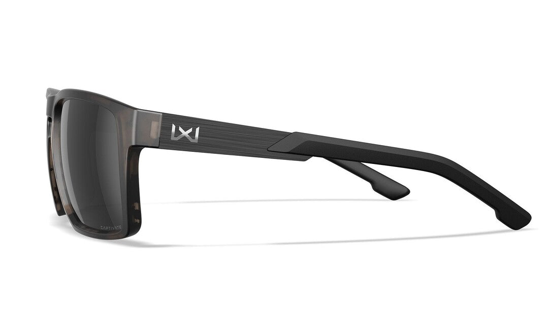 Wiley X Apex Sunglasses, Captivate Polarized Black Mirror/ Matte Tortoise Brown