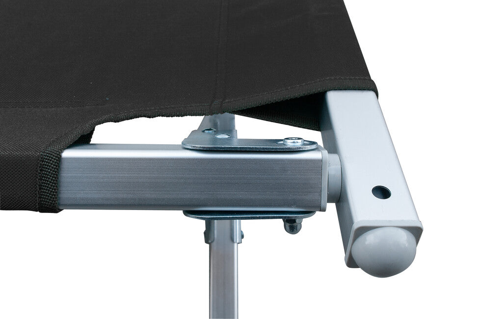 BasicNature Alu-Campbed Φορητή Κρεβατοσκηνή, Μαύρο, 210 cm