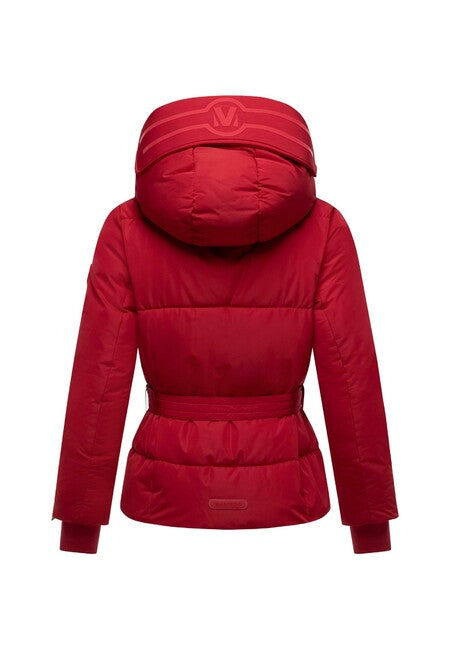 Marikoo Aleyna16 giacca invernale da donna con cappuccio, rosso scuro
