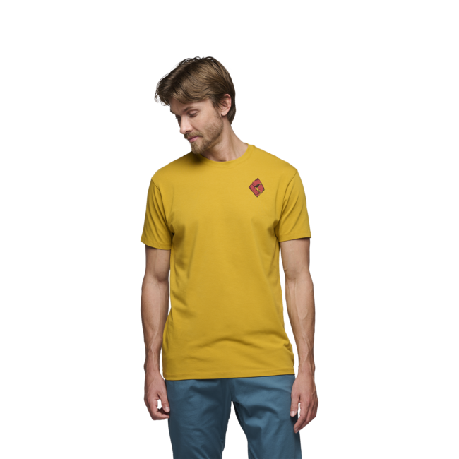 Black Diamond Mono Pocket t-shirt da uomo a maniche corte, ambra
