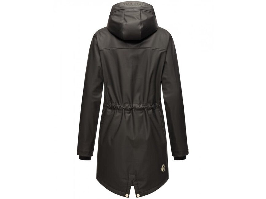 Navahoo Flower Of Ocean giacca impermeabile da donna, nera