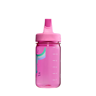 Nalgene Grip-n-Gulp biberon 0,35 l con coperchio, elefante musicale rosa