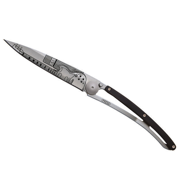Deejo Tattoo legno coltello di chiusura Rock´n Roll
