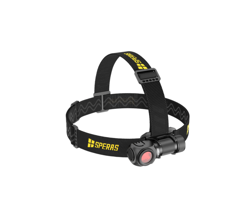 Speras SH16 torcia frontale ricaricabile, nera