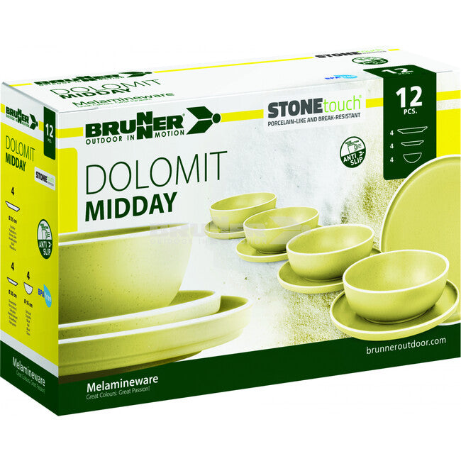 Brunner Midday Dolomite set di utensili da campeggio, giallo