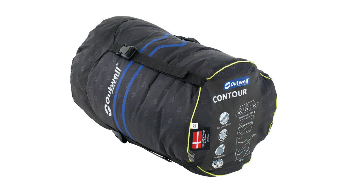 Outwell Contour sacco a pelo sinistro, viola scuro