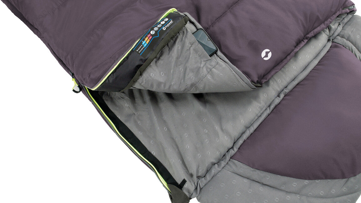 Outwell Contour sacco a pelo sinistro, viola scuro