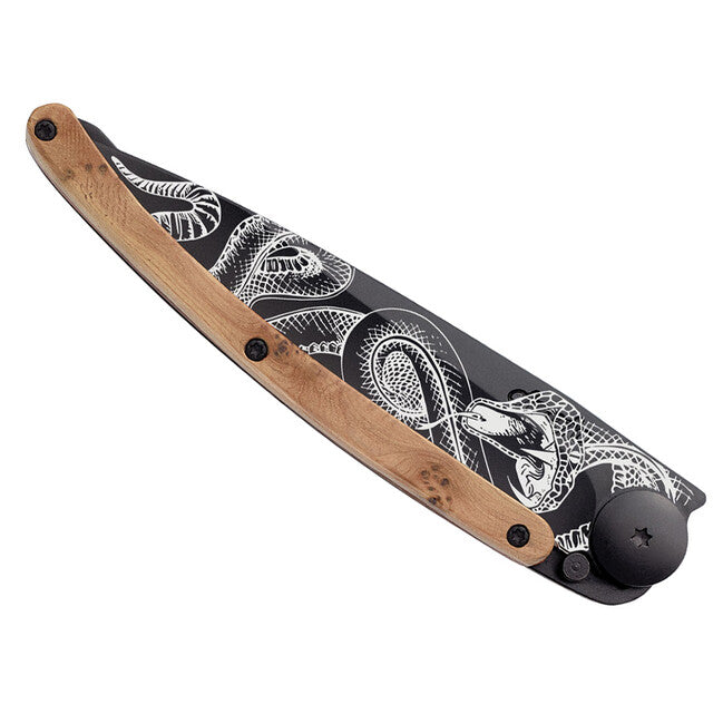 Deejo Tattoo snake coltello di chiusura, black juniper