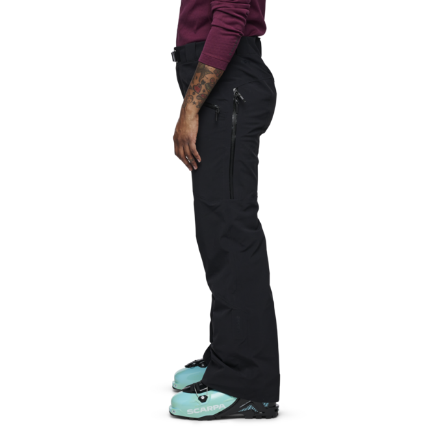 Black Diamond Recon Stretch Pantaloni isolati da donna, neri