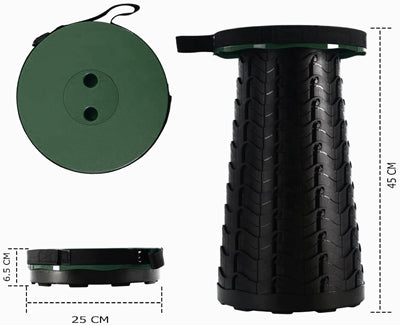 Origin Outdoors Sedia telescopica 45 cm, nera