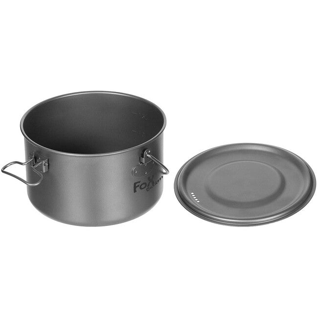 Fox Outdoor Pentola con coperchio, circa 1,95 L, titanio