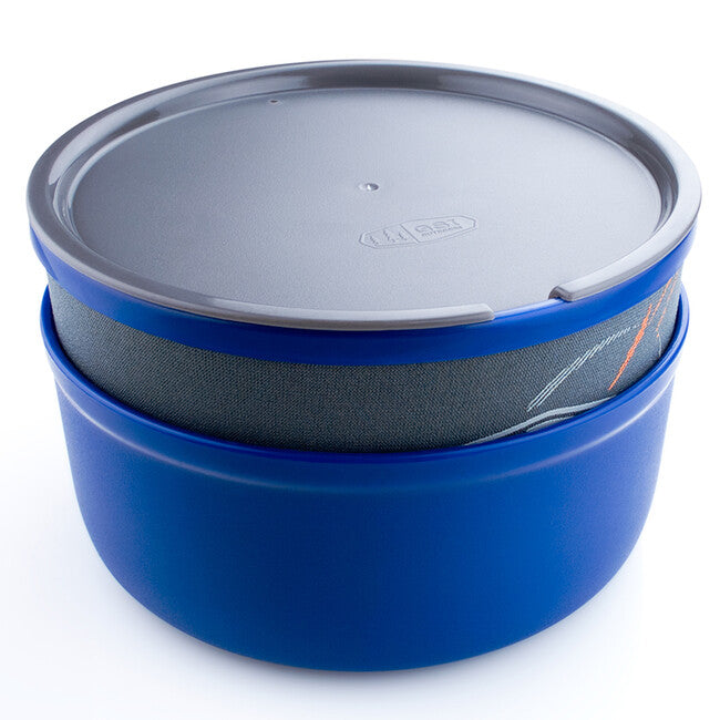 GSI Outdoors set di tazze e piattini isolati in neoprene 591 ml, blu