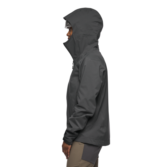 Black Diamond Highline Stretch Shell giacca impermeabile da donna, antracite