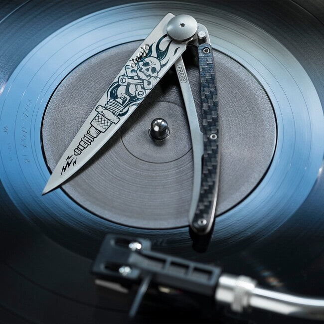 Deejo Tattoo fibra coltello di chiusura Biker