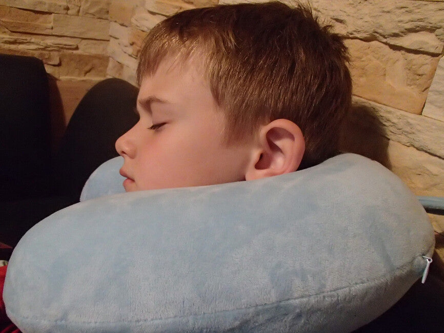 BasicNature Cuscino per il collo dei bambini, blu