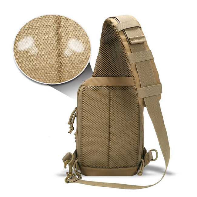 DRAGOWA Tactical Zaino con una sola cinghia Mike, kaki
