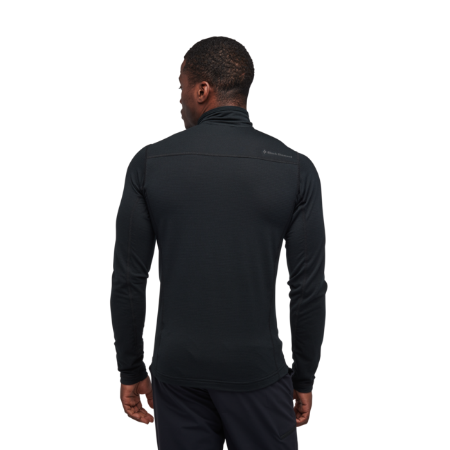 Black Diamond Coefficient Lt maglietta a maniche lunghe da uomo con cerniera, nero
