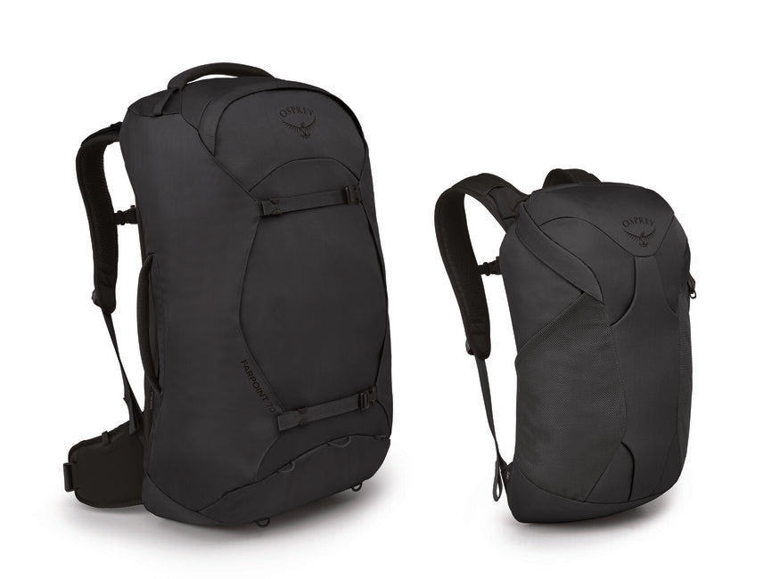 Osprey Farpoint 70 zaino da viaggio, grigio visione tunnel