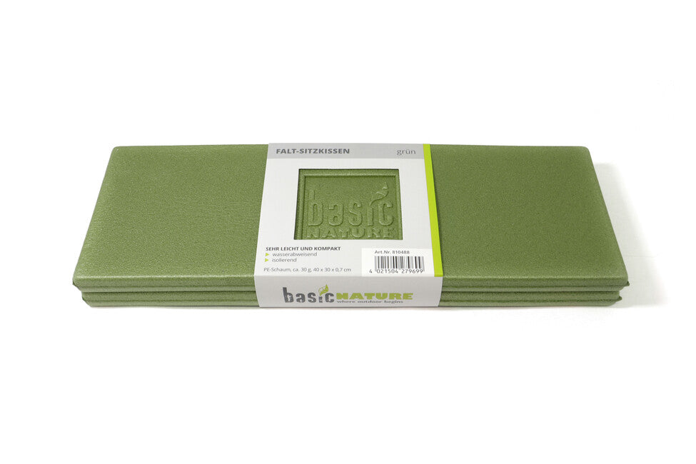 BasicNature Αναδιπλούμενο Μαξιλάρι Καθίσματος, Πράσινο