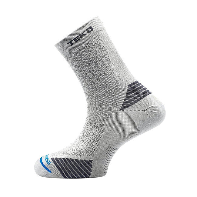 Teko Run 2.0 Short Crew calzini da corsa leggeri eco, bianchi