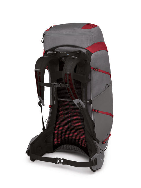 Osprey Eja Pro 55 zaino da trekking, dale grey/poinsettia red