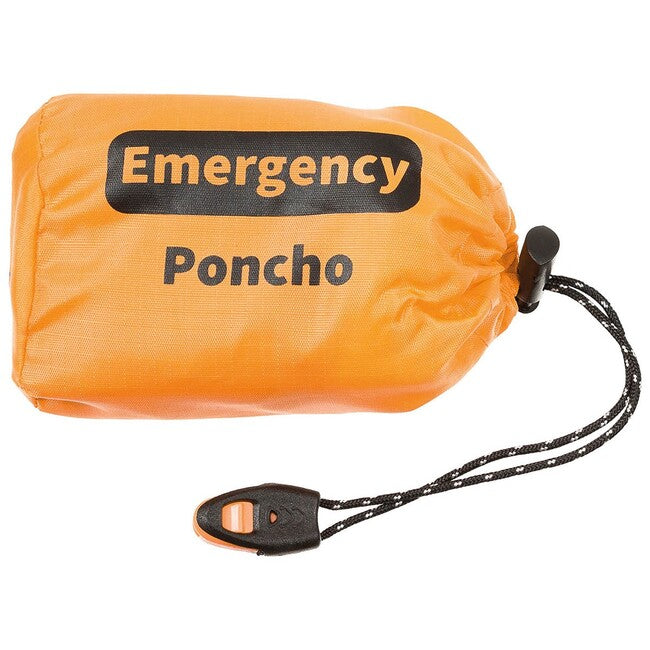 Fox Outdoor Poncho di emergenza monofacciale rivestito in alluminio, arancione