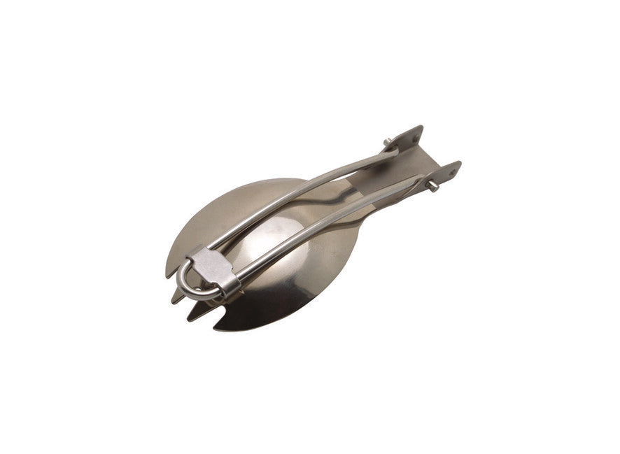 Baladeo PLR087 cucchiaio pieghevole con forchetta, titanio