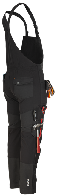 BENNON Erebos pantaloni da lavoro con bretelle, neri