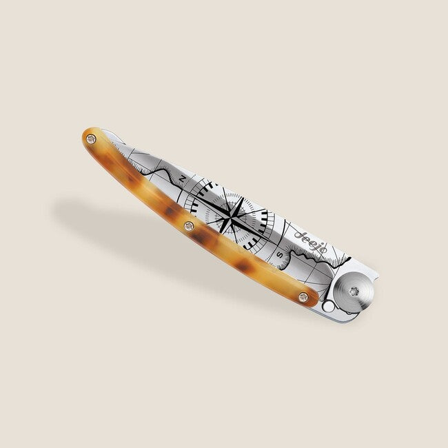 Deejo Tattoo Specchio di tartaruga Guscio di tartaruga Terra Incognita coltello di chiusura