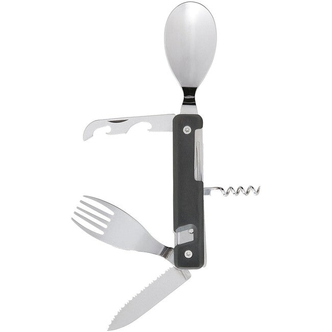 Akinod A02M00004 posate multifunzione 13h25, legno d'ebano, lucidatura a specchio
