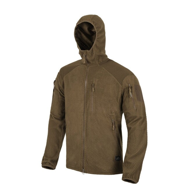 Helikon-Tex Alpha Hoodie - Pile a griglia - grigio ombra