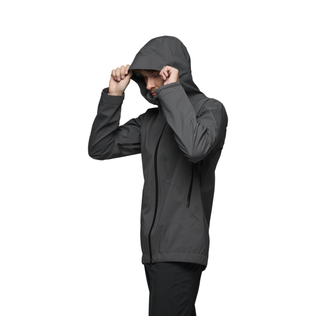Black Diamond Highline Stretch Shell giacca impermeabile, antracite