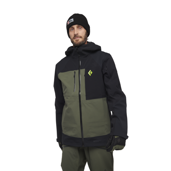 Black Diamond Recon Stretch Pro Shell giacca da sci da uomo, nero-tundra
