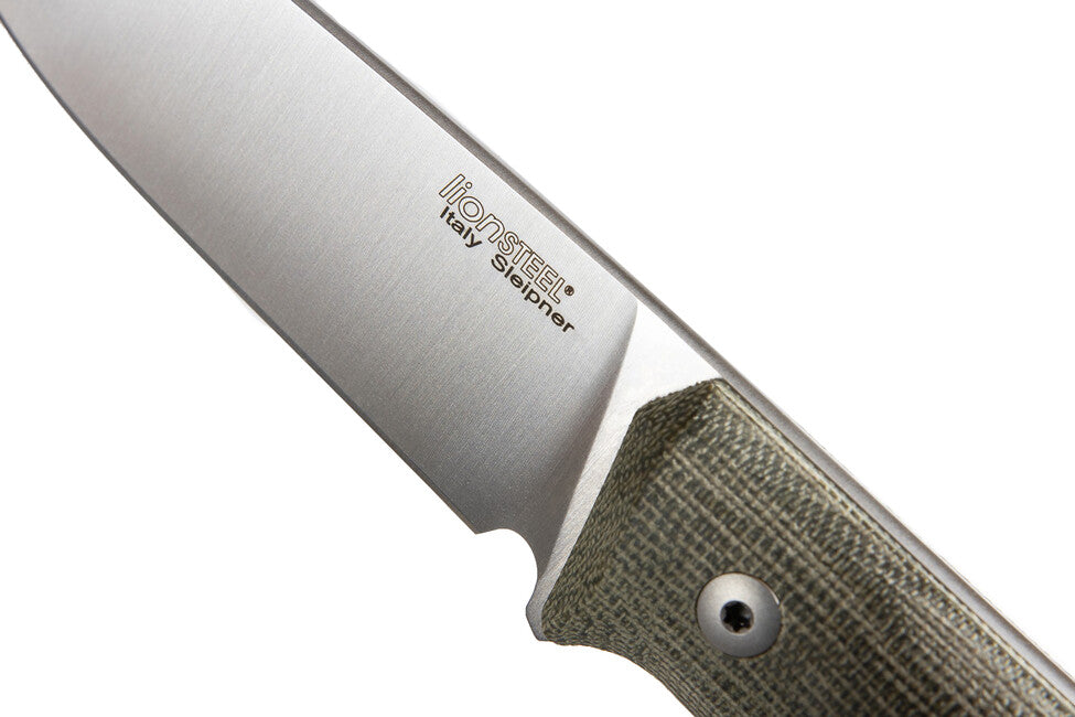 Lionsteel Coltello tipo bushcraft a lama fissa in acciaio Sleipner B35 CVG