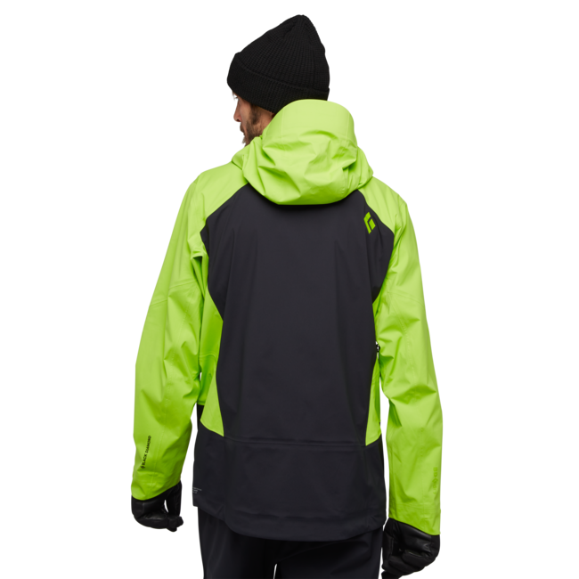 Black Diamond Recon Lt Stretch Shell da uomo, nero-verde lime