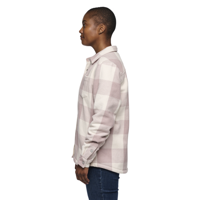 Black Diamond Project Camicia di flanella foderata, plaid bianco-malva pallido