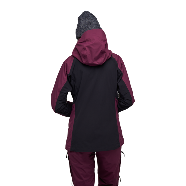Black Diamond Dawn Patrol giacca a conchiglia ibrida da donna, nero-mirtillo
