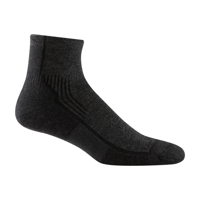 Darn Tough Hiker 1/4 calzini medio leggero con cuscino, onyx black