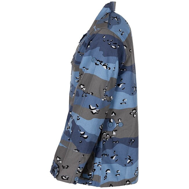 MFH Giacca da campo americana bdu rip stop, mimetica blu cioccolato