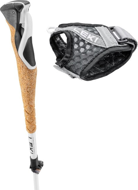 LEKI Cross Trail FX Superlite ραβδοι πεζοπορίας, λευκό-envy πράσινο-μαύρο, 110 - 130 cm