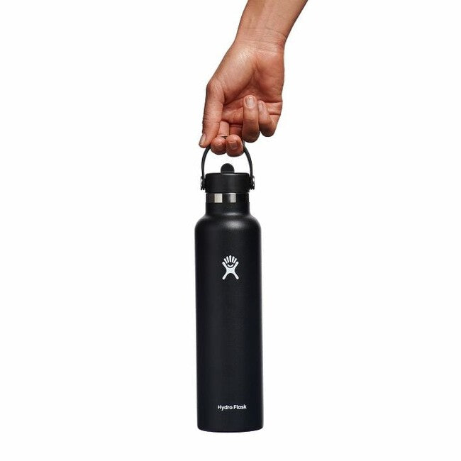 Hydro Flask Bottiglia Termica 24 OZ Standard Mouth Flex Cap 710ml, nera