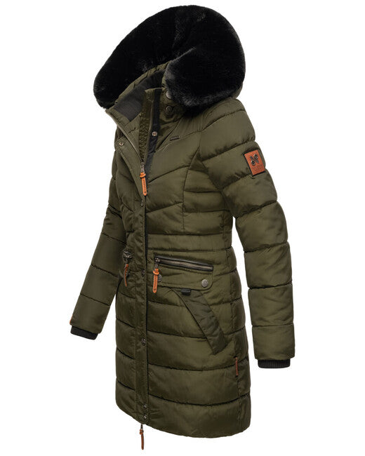 Navahoo Paula parka invernale con cappuccio da donna, oliva scura w. BF