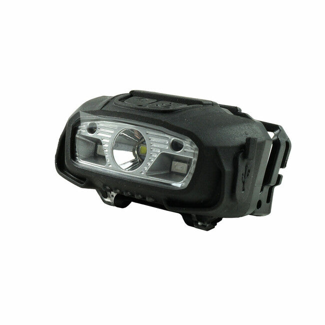 Technik LED XTE lampada frontale con rivestimento in gomma, usb-c luce rossa stroboscopica